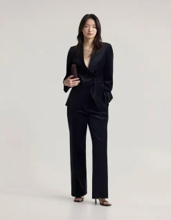 RAFFI VELVET COLLARLESS BLAZER