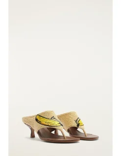 RAFFIA ICON KITTEN HEEL