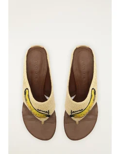RAFFIA ICON KITTEN HEEL