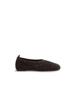 Ramone Knit Effect Woven Ballet Flats