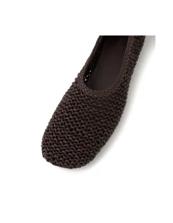 Ramone Knit Effect Woven Ballet Flats