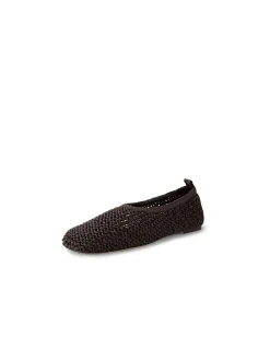 Ramone Knit Effect Woven Ballet Flats