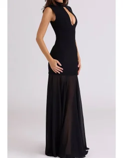 RAPHAELLA COLLAR MAXI DRESS