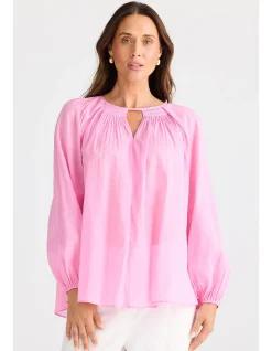 Raphael Relaxed Gathered Neckline Blouse