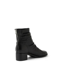Rarman Rouched Leather Ankle Boots