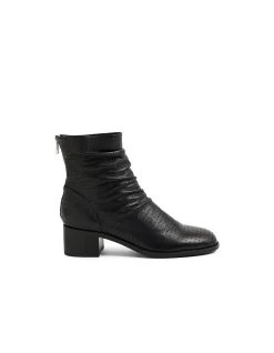 Rarman Rouched Leather Ankle Boots