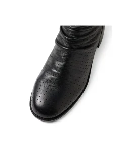 Rarman Rouched Leather Ankle Boots
