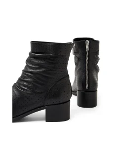 Rarman Rouched Leather Ankle Boots