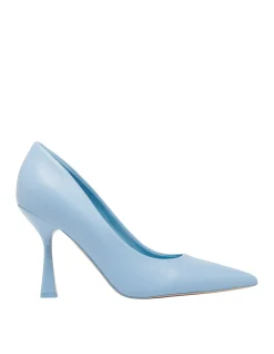Ravens Flared Heel Pump Light Blue