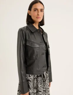 Raw Hide Jacket with Convertible Collar