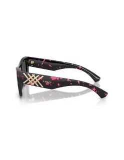 Rectangle FUCSIA HAVANA DARK GREY Sunglasses