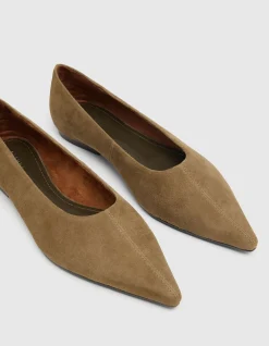 REECE SUEDE POINTY FLAT
