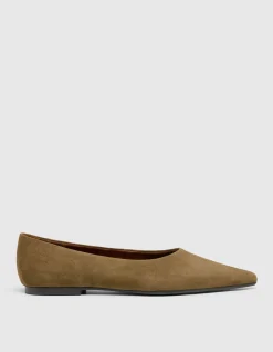 REECE SUEDE POINTY FLAT