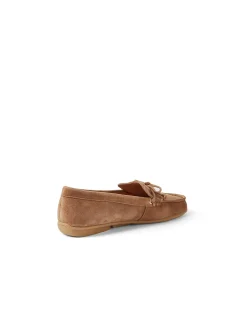 Reesus Suede Bow Detail Moccasin Loafers