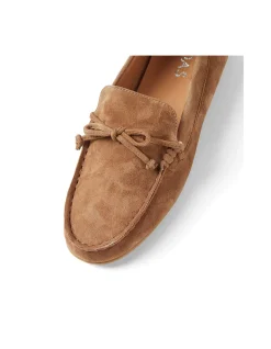 Reesus Suede Bow Detail Moccasin Loafers