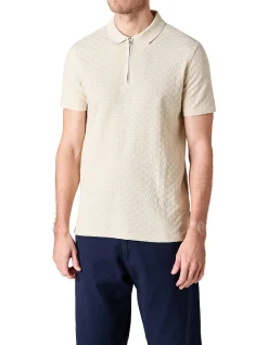 REG FIT ZIP FRONT POLO SHIRT