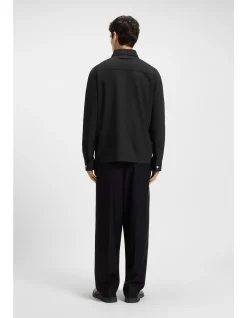 Regular-fit shirt with two-way zip