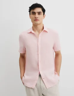 Regular Fit Organically Grown Linen Short Sleeve Shirt