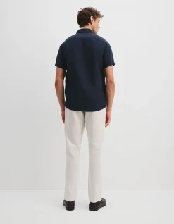 Regular Fit Organically Grown Linen Short Sleeve Shirt