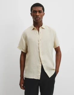 Regular Fit Organically Grown Linen Short Sleeve Shirt