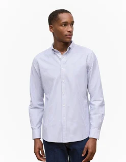 Regular Fit Yarn Dyed Stripe Oxford Shirt
