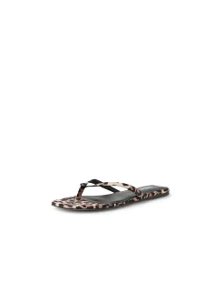 Reille Leopard Square Toe Thong Sandals