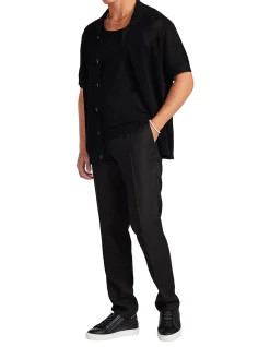 RELAXED TEXTURED KNIT SHIRT