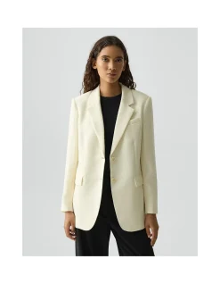 Relaxed Blazer in Satin Crepe