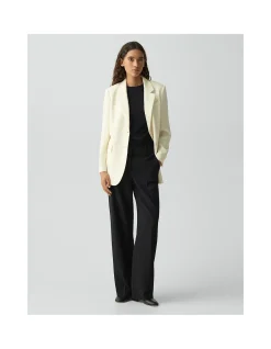 Relaxed Blazer in Satin Crepe