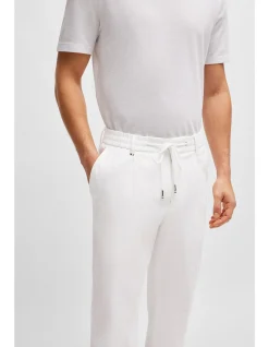 Relaxed-Fit Cotton-Blend Seersucker Trousers