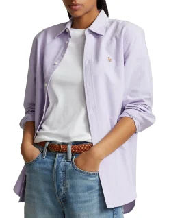 RELAXED FIT COTTON OXFORD SHIRT