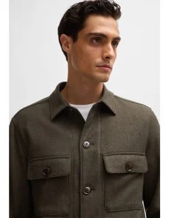 Relaxed-Fit Overshirt in Wool Blend