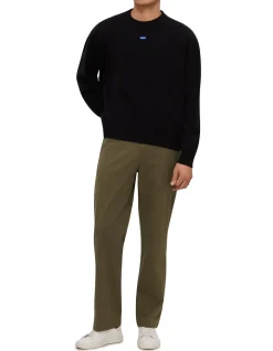 Relaxed-fit sweater with blue logo