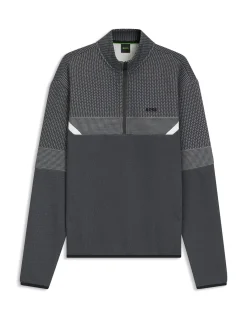 Relaxed-fit zip-neck sweatshirt