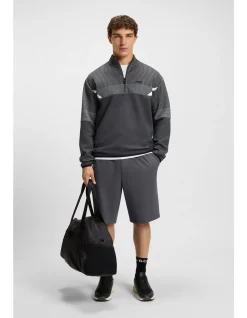Relaxed-fit zip-neck sweatshirt