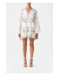 RELAXED SHORT DRESS WITH DROPPED WAIST