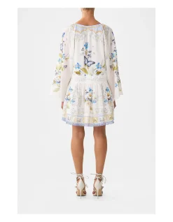 RELAXED SHORT DRESS WITH DROPPED WAIST