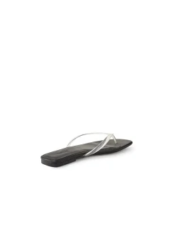 Rella Clear Strap Flat Thong Sandals