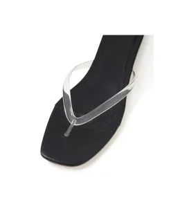 Rella Clear Strap Flat Thong Sandals