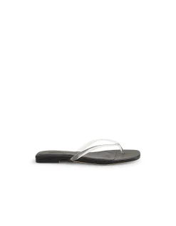 Rella Clear Strap Flat Thong Sandals