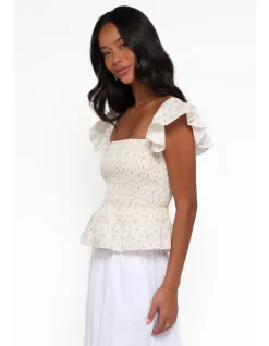 Remira Smocked Ruffle Top