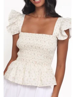 Remira Smocked Ruffle Top