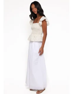 Remira Smocked Ruffle Top