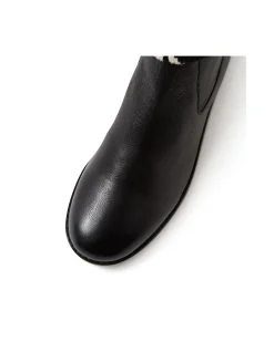 Remminy Foldover Cow Print Leather Ankle Boots