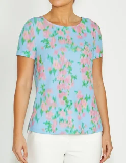 REMY FLORAL HAZE JERSEY TOP
