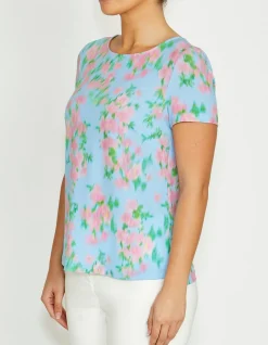 REMY FLORAL HAZE JERSEY TOP