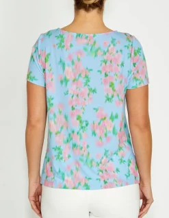 REMY FLORAL HAZE JERSEY TOP