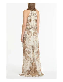 RENAISSANCE GEORGETTE HALTER DRESS