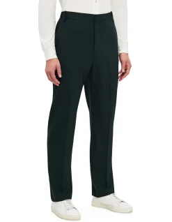 RENEE PLEAT FRONT TECHNICAL WOOL PANTS