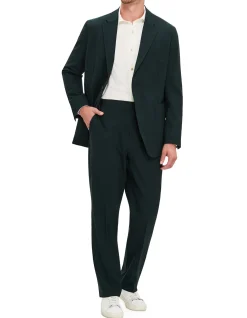 RENEE PLEAT FRONT TECHNICAL WOOL PANTS